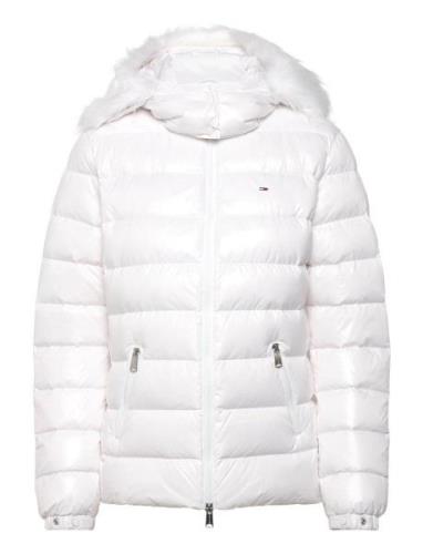 Tjw Tonal Hooded Down Jacket Foret Jakke White Tommy Jeans