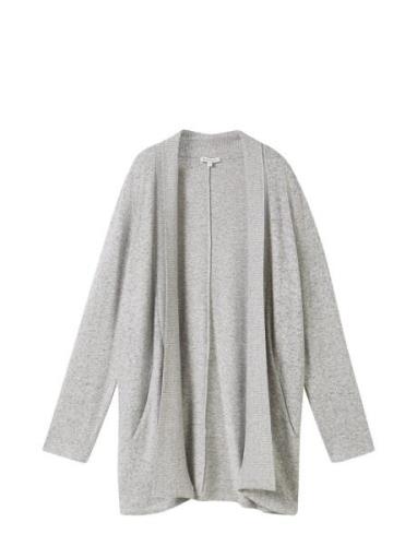 T-Shirt Cosy Cardigan Tops Knitwear Cardigans Grey Tom Tailor