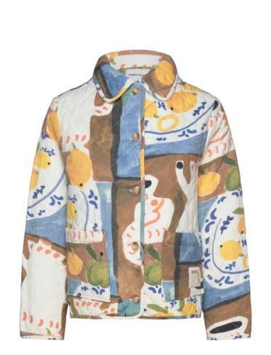 Abstract Team Time Printed Quilted Jacket Quiltet Jakke Multi/patterne...