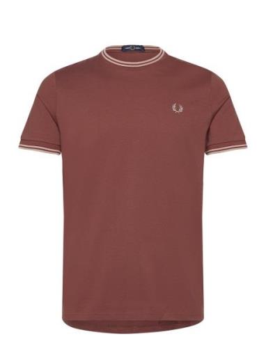 Twin Tipped T-Shirt Designers T-Kortærmet Skjorte Burgundy Fred Perry