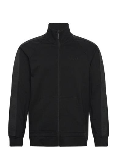 Tonal Logo Zip J Tops Sweatshirts & Hoodies Sweatshirts Black HUGO