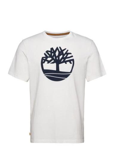 Tree Logo Short Sleeve Tee Tops T-Kortærmet Skjorte White Timberland