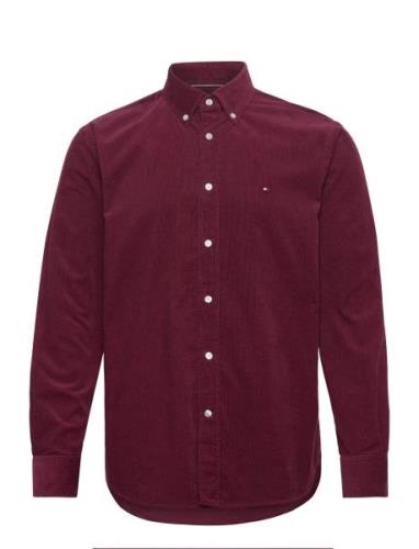 Solid Corduroy Rf Shirt Tops Shirts Casual Burgundy Tommy Hilfiger