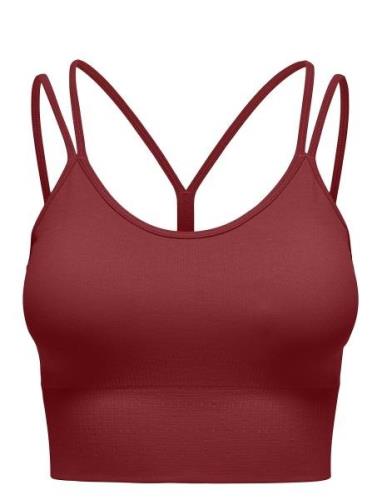 Onpfrion-2-Free Seam Bra Lingerie Bras & Tops Sports Bras - All Burgun...