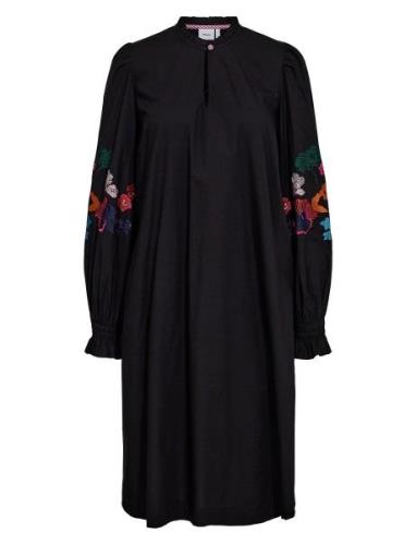 Nujasmine Dress Knælang Kjole Black Nümph