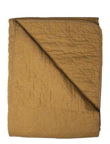 Quilt-Etnisk Home Textiles Cushions & Blankets Blankets & Throws Yello...