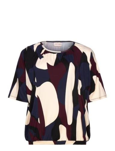 Wa-Jane Tops T-shirts & Tops Short-sleeved Navy Wasabiconcept