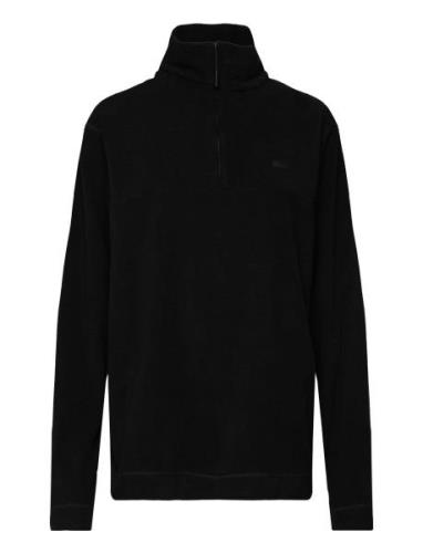 Addis Fleece Half Zip Tops Knitwear Half Zip Jumpers Black Rains