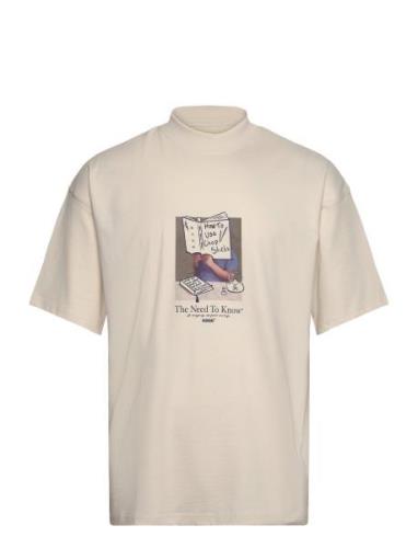 Wbbose Chop Tee Designers T-Kortærmet Skjorte Beige Woodbird