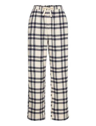 Pyjama Trousers Y D Check Pyjamasbukser Hyggebukser Cream Lindex