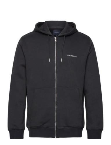 Logo Sweat Hoodie Tops Sweatshirts & Hoodies Hoodies Navy Lindbergh