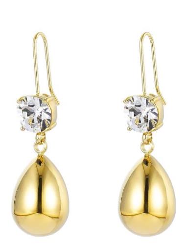 Drop Crystal Hook Earring Ørestickere Smykker Gold Bud To Rose