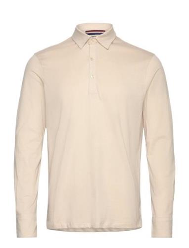 Fiere Ora Ls Polo M Tops Polos Long-sleeved Beige SNOOT