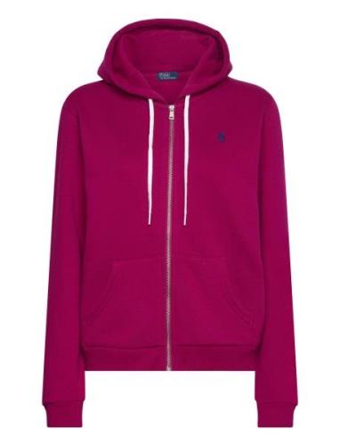 Fleece Full-Zip Hoodie Tops Sweatshirts & Hoodies Hoodies Pink Polo Ra...