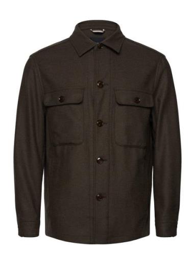 C-Carper-Os-244 Tops Overshirts Brown BOSS