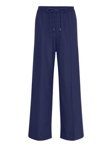 Tavite1 Bottoms Trousers Wide Leg Navy BOSS