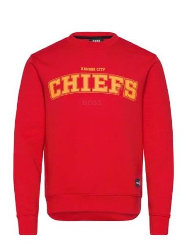 Watt_Nfl Tops Sweatshirts & Hoodies Sweatshirts Red BOSS