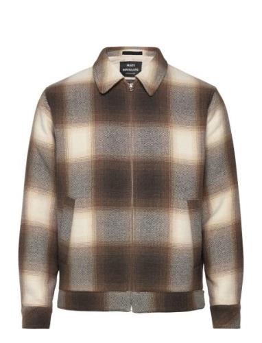 Shadow Check Norton Jacket Tynd Jakke Brown Mads Nørgaard