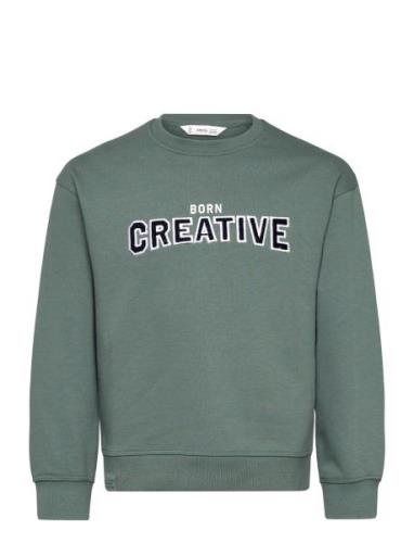 Embroidered Detail Cotton Sweatshirt Tops Sweatshirts & Hoodies Sweats...