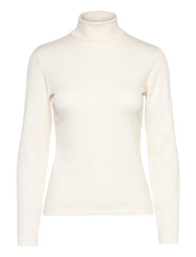 Slim Rib Turtleneck Tops T-shirts & Tops Long-sleeved Cream GANT