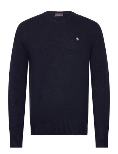 Hertford Ck Tops Knitwear Round Necks Navy Morris