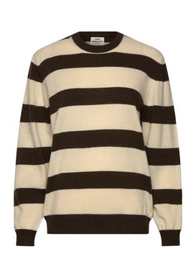 Eco Wool Stripe Kasey Sweater Tops Knitwear Jumpers Brown Mads Nørgaar...