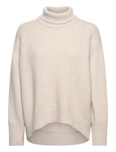 Lr-Perle Tops Knitwear Turtleneck Cream Levete Room