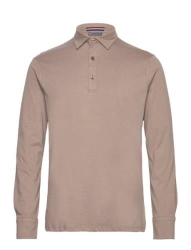 Fiere Ora Ls Polo M Tops Polos Long-sleeved Beige SNOOT