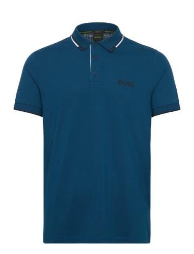 Paddy Pro Sport Polos Short-sleeved Blue BOSS