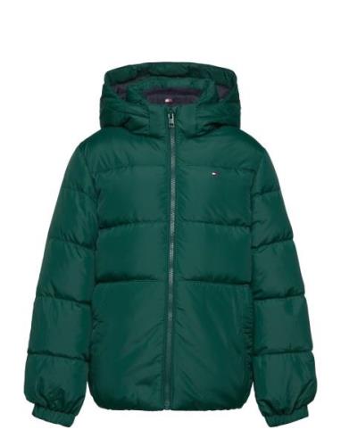 Essential Down Jacket Foret Jakke Green Tommy Hilfiger