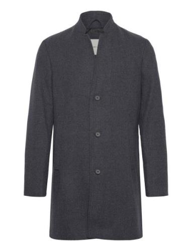 Wool Coat Uldfrakke Frakke Navy Tom Tailor