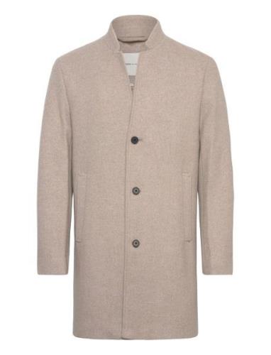 Wool Coat Uldfrakke Frakke Beige Tom Tailor