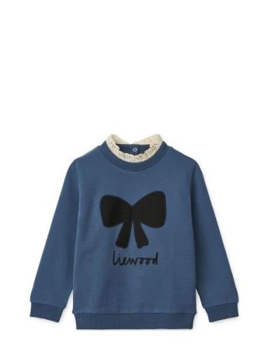 Rakel Sweatshirt Tops Sweatshirts & Hoodies Sweatshirts Navy Liewood