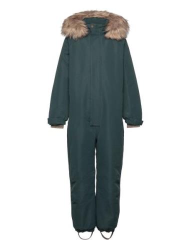 Snowsuit W. Fake Fur Outerwear Coveralls Snow-ski Coveralls & Sets Gre...