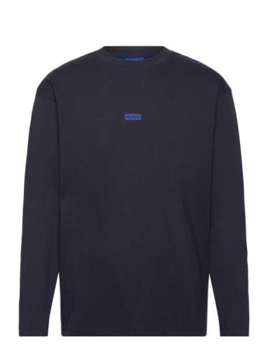 Nichaboso Tops T-Langærmet Skjorte Navy HUGO BLUE