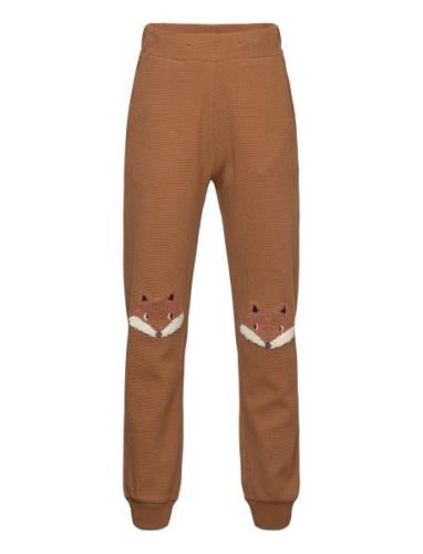 Trousers Fox Patch Bottoms Sweatpants Brown Lindex