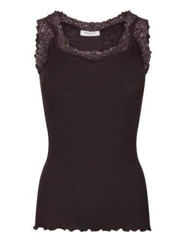 Wool Top Tops T-shirts & Tops Sleeveless Brown Rosemunde