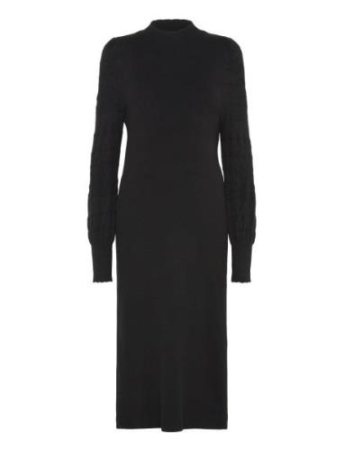 Vmmlim Ls Highneck Calf Dress Ga Knælang Kjole Black Vero Moda Materni...