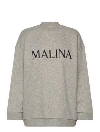 Malina Over D Collage Sweater Tops Sweatshirts & Hoodies Sweatshirts G...