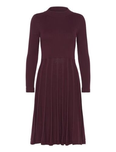 Henna Dress Knælang Kjole Burgundy Jumperfabriken