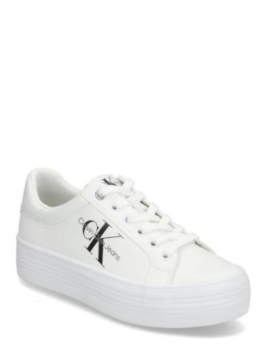 Vulc Flatform Laceup Low Lth Low-top Sneakers White Calvin Klein