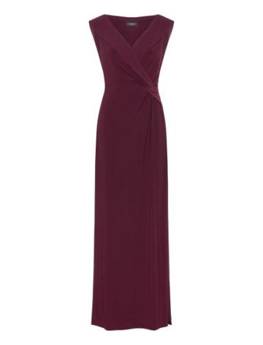 Jersey Off-The-Shoulder Gown Maxikjole Festkjole Burgundy Lauren Ralph...