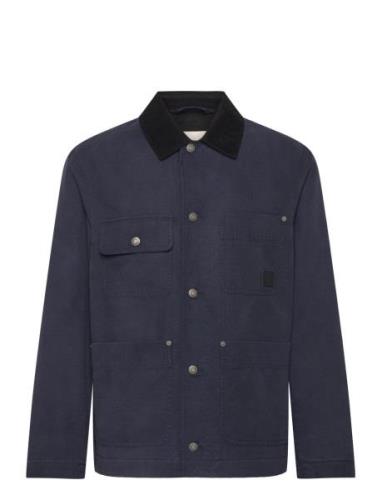 Cotton Work Jacket Tynd Jakke Navy GANT