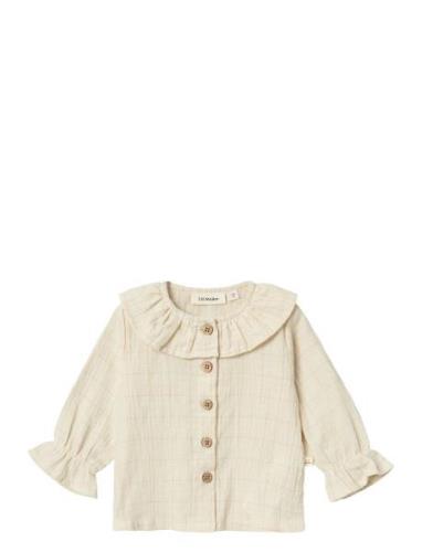 Nbfohanna Ls Loose Shirt Lil Tops Blouses & Tunics Cream Lil'Atelier