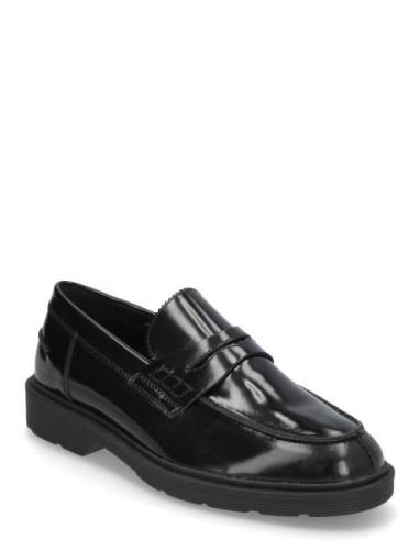 Jfwdax Leather Loafer Styd Noos Loafers Flade Sko Black Jack & J S