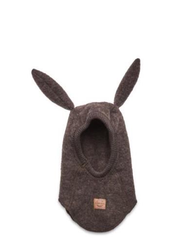 Wool Fullface W Bunny Ears Accessories Headwear Balaclava Brown Mikk-l...