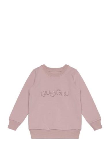 Logo Sweatshirt Tops Sweatshirts & Hoodies Sweatshirts Pink Gugguu