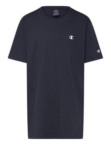 Crewneck T-Shirt Tops T-Kortærmet Skjorte Navy Champion