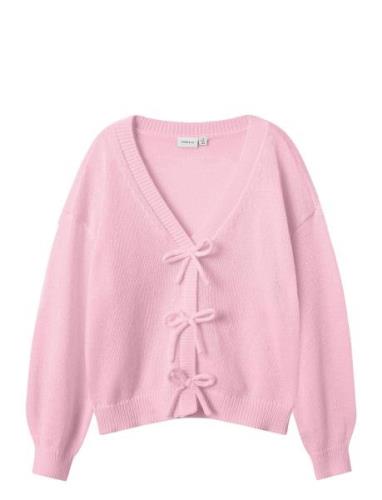 Nkfnatasje Ls Knit Card Tops Knitwear Cardigans Pink Name It