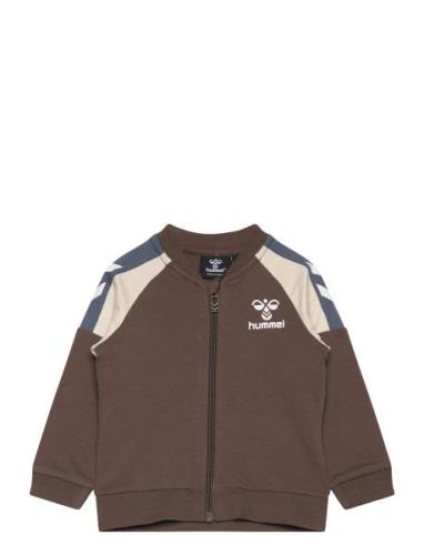 Hmlherman Zip Jacket Tops Sweatshirts & Hoodies Sweatshirts Brown Humm...